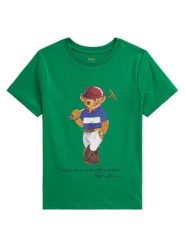 Polo Ralph Lauren T-Shirt 322A96607001 Zielony Regular Fit. Zielone t-shirty dla chłopców Polo Ralph Lauren, bez wzorów, z bawełny, bez ramiączek. Za 249.99 zł.