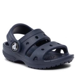 Sandały Crocs. Niebieskie sandały chłopięce Crocs, bez zapięcia. Za 96.99 zł.