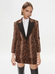Pinko Marynarka Ginger 102481 A1EK Brązowy Regular Fit. Brązowe żakiety damskie Pinko, bez wzorów, z bawełny. Za 2,229.00 zł.