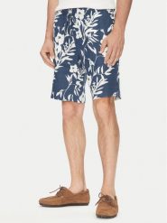 Tommy Hilfiger Szorty materiałowe Harlem MW0MW38847 Granatowy Regular Fit. Niebieskie szorty męskie Tommy Hilfiger, m, bez wzorów, ze lnu. Za 249.99 zł.