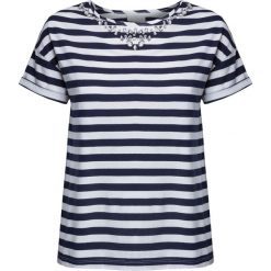 T-shirt CONTE OF FLORENCE NUUMIT. Białe bluzki damskie Conte of Florence, bez wzorów, bez kołnierzyka. W wyprzedaży za 217.00 zł.