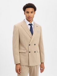 Finshley & Harding London marynarka z zestawu modułowego Mężczyźni Comfort Fit beżowy, 52. Brązowe marynarki męskie Finshley & Harding London, bez wzorów, biznesowe. Za 799.95 zł.
