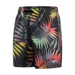 Szorty kąpielowe dziecięce Speedo Printed 15". Czarne kąpielówki dla chłopców Speedo, bez wzorów. Za 62.99 zł.