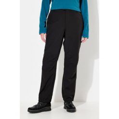 Damskie Spodnie softshell wodoodporne profilowane kolana polarowa podszewka. Czarne spodnie sportowe damskie Ulla Popken, plus size, bez wzorów, z materiału, trekkingowe. Za 432.99 zł.