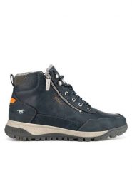 Mustang Trzewiki 4202-601 Granatowy. Niebieskie botki męskie Mustang, bez wzorów, z materiału, bez zapięcia. Za 359.99 zł.