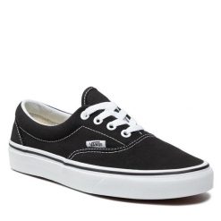 Tenisówki Vans. Czarne trampki i tenisówki chłopięce Vans, bez wzorów, bez zapięcia. Za 169.99 zł.