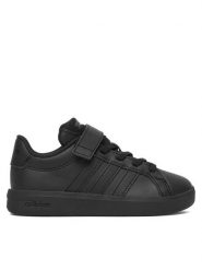 Adidas Sneakersy Grand Court 3.0 El C KK3790 Czarny. Czarne buty sportowe chłopięce Adidas, bez wzorów, ze skóry, bez zapięcia. Za 169.99 zł.