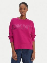 DKNY Sport Bluza DP6T1561 Różowy Oversize. Czerwone bluzy damskie DKNY Sport, xl, bez wzorów, z bawełny, bez kaptura. Za 309.99 zł.