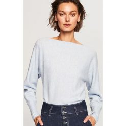 Sweter z zabudowanym dekoltem - Niebieski. Swetry damskie marki Reserved. W wyprzedaży za 39.99 zł.