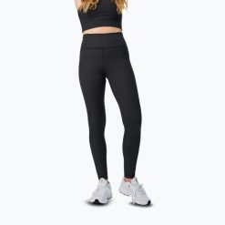Legginsy Girlfriend Collective Rib. Czarne legginsy damskie GIRLFRIEND COLLECTIVE, bez wzorów, na fitness i siłownię. Za 408.50 zł.