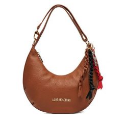 Torebka LOVE MOSCHINO. Brązowe listonoszki damskie Love Moschino, bez wzorów, bez dodatków. Za 709.99 zł.