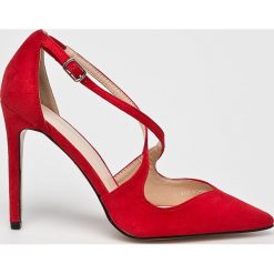 Public Desire - Szpilki. Czerwone szpilki damskie Public Desire, z materiału. W wyprzedaży za 129.90 zł.