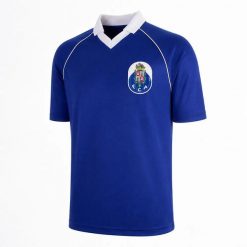 Koszulka retro dla dorosłych - FC Porto 1971-72 - Niebiesko-Biała. Niebieskie koszulki sportowe męskie COPA FOOTBALL, xl, bez wzorów, z bawełny, bez kołnierzyka, bez ramiączek, do piłki nożnej. Za 300.92 zł.