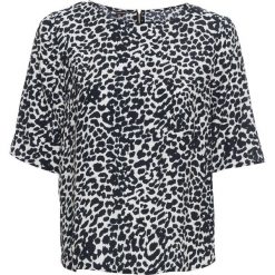 Bluzka z zamkiem bonprix w cętki leoparda. Bluzki damskie bonprix. Za 44.99 zł.