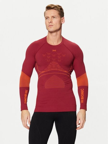 X-Bionic Bielizna termoaktywna górna Energy Accumulator 4.0 Shirt Lg Sl EA-WT06W19M Bordowy Slim Fit. Czerwona bielizna termoaktywna męska X Bionic, m, z syntetyku. Za 719.99 zł.
