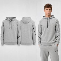 BLUZA MĘSKA 4F DRESOWA NIEROZPINANA Z KAPTUREM 3XL M2238 KOLOR SZARY. Szare bluzy męskie 4f, l, bez wzorów, z dresówki, z kapturem. Za 147.00 zł.
