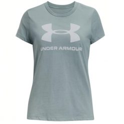 Koszulka Damska Under Armour. Zielone t-shirty damskie Under Armour, bez wzorów, bez kołnierzyka. Za 76.99 zł.