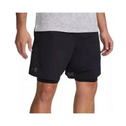 Krótki szorty Under Armour TECH VENT 2IN1. Czarne krótkie spodenki sportowe męskie Under Armour, xs, bez wzorów, z elastanu, na fitness i siłownię. Za 228.05 zł.