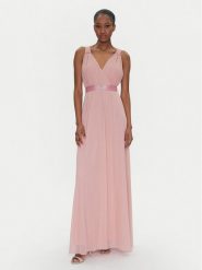 Rinascimento Sukienka wieczorowa CFC0122684003 Różowy Regular Fit. Czerwone sukienki damskie Rinascimento, s, bez wzorów, z syntetyku, wizytowe, bez kołnierzyka, bez ramiączek. Za 439.99 zł.