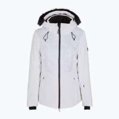Kurtka narciarska damska EA7 Emporio Armani Giubbotto 6RTG04. Białe kurtki damskie EA7 Emporio Armani, na zimę, m, bez wzorów, z elastanu, bez kaptura, narciarskie. Za 1,229.00 zł.
