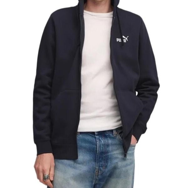 Bluza na co dzień Męska PumaKaptur Zasuwana Bawełniana Sportowa Ciepła. Niebieskie bluzy męskie Puma, m, bez wzorów, z bawełny, bez kaptura. Za 249.00 zł.