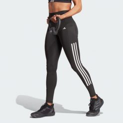 Legginsy Optime 3-Stripes Full-Length. Czarne legginsy damskie Adidas, m, bez wzorów, z materiału. Za 205.00 zł.
