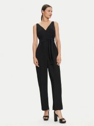 Armani Exchange Kombinezon 6DYA10 YN9JZ 1200 Czarny Regular Fit. Czarne sukienki damskie Armani Exchange, bez wzorów, z syntetyku, bez kołnierzyka, bez ramiączek. Za 479.99 zł.
