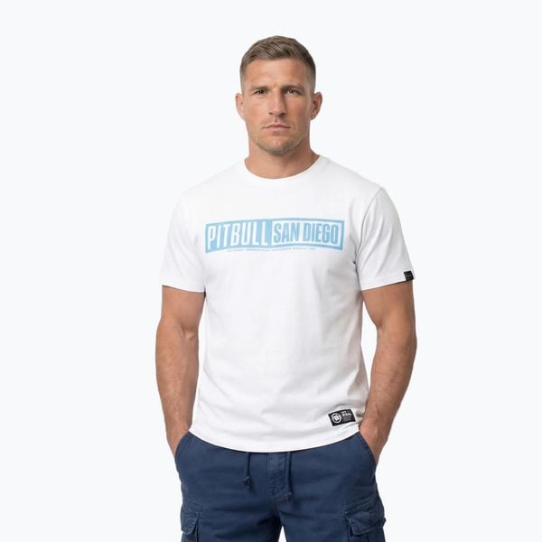 Koszulka męska Pitbull Eighty Nine Dog. Białe koszulki sportowe męskie PITBULL, m, bez wzorów, z bawełny, bez kołnierzyka, bez ramiączek. Za 73.99 zł.