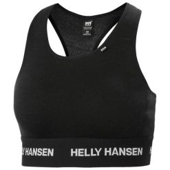 Biustonosz dla kobiet Helly Hansen Lifa Merino Midweight. Czarne biustonosze Helly Hansen, bez wzorów, z elastanu. Za 248.90 zł.