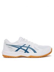 Asics Buty halowe Upcourt 6 1071A104 Biały. Białe buty sportowe męskie Asics, z materiału, bez zapięcia. Za 229.99 zł.