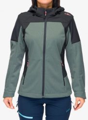 Kurtka softshell damska CMP Larisa. Zielone kurtki damskie CMP, m, bez wzorów, z materiału, bez kaptura. Za 329.99 zł.