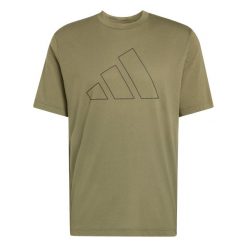 Koszulka adidas Essentials Feelready Logo. Zielone koszulki sportowe męskie Adidas, l, bez wzorów, z jersey, bez kołnierzyka, bez ramiączek, na fitness i siłownię, climacool (adidas). Za 171.75 zł.