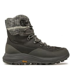 Trekkingi Merrell. Szare obuwie sportowe damskie Merrell, bez wzorów, trekkingowe. Za 719.99 zł.