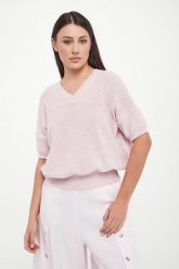 Sweter damski z krótkim rękawem Radice MARELLA MONOCHROME. Swetry damskie Marella, m, bez wzorów, bez kołnierzyka, bez ramiączek, krótkie, bez kaptura. Za 849.00 zł.