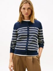 Tommy Hilfiger Kardigan Kobiety biały|niebieski, XS. Białe kardigany damskie Tommy Hilfiger, xs, bez wzorów, z bawełny. Za 429.95 zł.