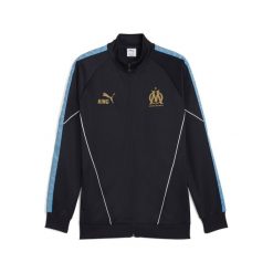 Męska kurtka Olympique Marsylia KING Anthem PUMA New Navy Luminous Blue. Niebieskie kurtki sportowe męskie Puma, m, bez wzorów, do biegania. Za 384.50 zł.