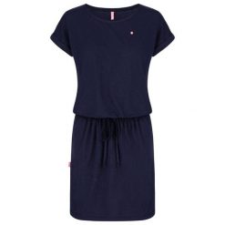 Sukienka letnia LOAP Bladana damska - Niebieska S. Niebieskie sukienki damskie ZONE PERFECT, na lato, s, bez wzorów, sportowe, bez kołnierzyka, bez ramiączek, sportowe. Za 150.99 zł.