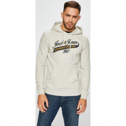 Jack & Jones - Bluza. Szare bluzy męskie Jack & Jones, z nadrukiem, z bawełny. W wyprzedaży za 99.90 zł.