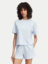 Tommy Hilfiger Piżama UW0UW05912 Niebieski jasny Regular Fit. Niebieskie piżamy damskie Tommy Hilfiger, xs, bez wzorów, z bawełny, bez ramiączek. Za 289.99 zł.
