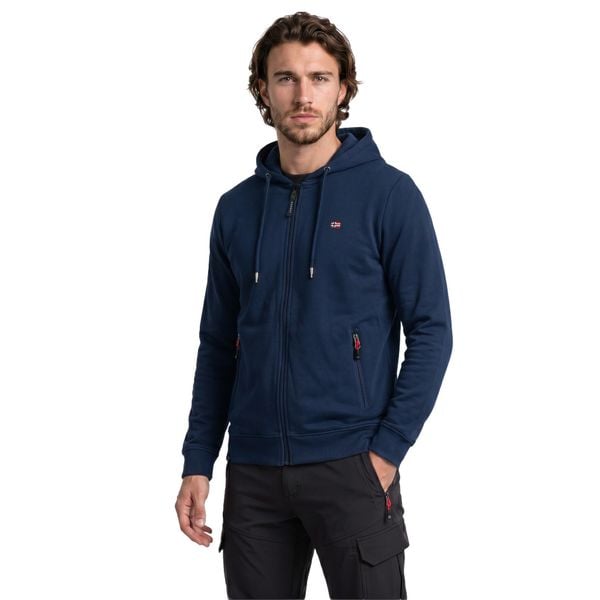 Bluza z kapturem męska Norway. Niebieskie bluzy męskie Aulp, m, z aplikacjami, z bawełny, z kapturem. Za 255.45 zł.