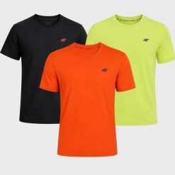 ZESTAW KOSZULEK MĘSKICH 4F 3PAK KOMPLET NA CO DZIEŃ T-SHIRT SPORTOWY. T-shirty męskie 4f, m, bez wzorów, z bawełny, sportowe, bez kołnierzyka. Za 117.00 zł.