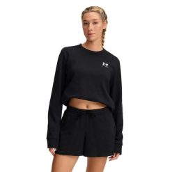 Bluza damska Under Armour Rival Terry. Białe bluzy damskie Under Armour, l, bez wzorów, z materiału, bez kaptura. Za 255.20 zł.