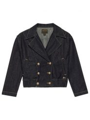 Guess Kurtka jeansowa J6RL07 D5D90 Granatowy Regular Fit. Niebieskie kurtki i płaszcze dla dziewczynek Guess, z aplikacjami, z bawełny, bez kaptura. Za 439.99 zł.