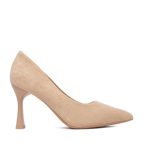 Szpilki JENNY. Brązowe szpilki damskie Jenny, bez wzorów, bez obcasa, bez zapięcia. Za 119.99 zł.