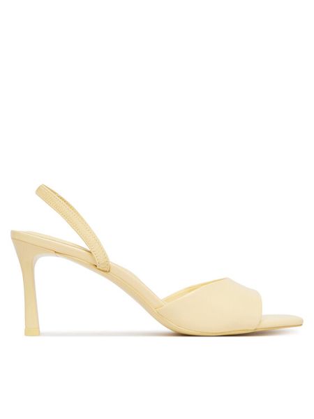 Aldo Sandały Andya 14295882 Żółty. Żółte sandały damskie Aldo, bez wzorów, ze skóry, bez obcasa, na szpilce, bez zapięcia. Za 359.99 zł.