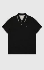 Koszulka męska Champion polo. Czarne koszulki polo męskie Champion, m, bez wzorów, z bawełny, eleganckie, bez ramiączek. Za 99.00 zł.