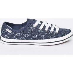 Pepe Jeans - Tenisówki. Szare trampki i tenisówki damskie Pepe Jeans, z jeansu. W wyprzedaży za 139.90 zł.