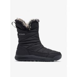 Buty zimowe damskie Columbia Minx Slip V. Czarne obuwie sportowe damskie Columbia, bez wzorów, sportowe, bez zapięcia. Za 308.99 zł.