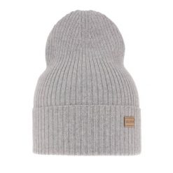Czapka damska wiosenno - zimowa 100% wełniana merino Sophie - Szara. Szare czapki i kapelusze damskie Molly, na zimę, bez wzorów, z materiału. Za 69.90 zł.