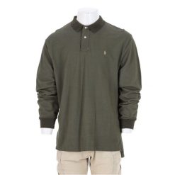 Second life - Koszulka Polo Ralph Lauren męska z długim rękawem - Jak nowy. Zielone koszulki polo męskie Ralph Lauren, l, bez wzorów, z materiału, sportowe, bez ramiączek. Za 127.76 zł.
